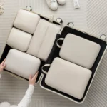 6pcs/set Travel Storage Bag Large Capacity Luggage Clothes Sorting Organizer Set Suitcase Pouch Case Shoes Packing Cube Bag