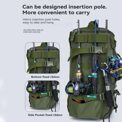 Multifunctional Portable Outdoor Waterproof Fishing Bag Large Capacity Travel Backpack Hiking Hiking Fishing Backpack