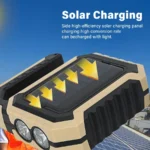 Solar Powered Rechargeable Flashlight Handheld Light Multifunctional Portable Emergency Waterproof Outdoor Camping Work Light - Image 5