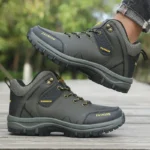 Stylish Men High Cut Outdoor Sneakers Durable Fashion Waterproof Hiking Boots for Camping Travel Sneakers Tenis Bona Masculino - Image 4